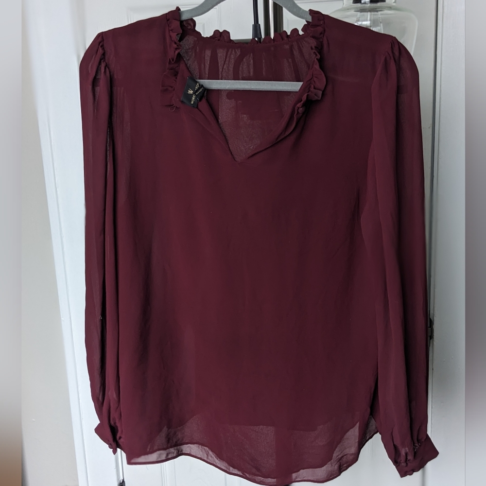 Maroon blouse - Picture 5 of 7